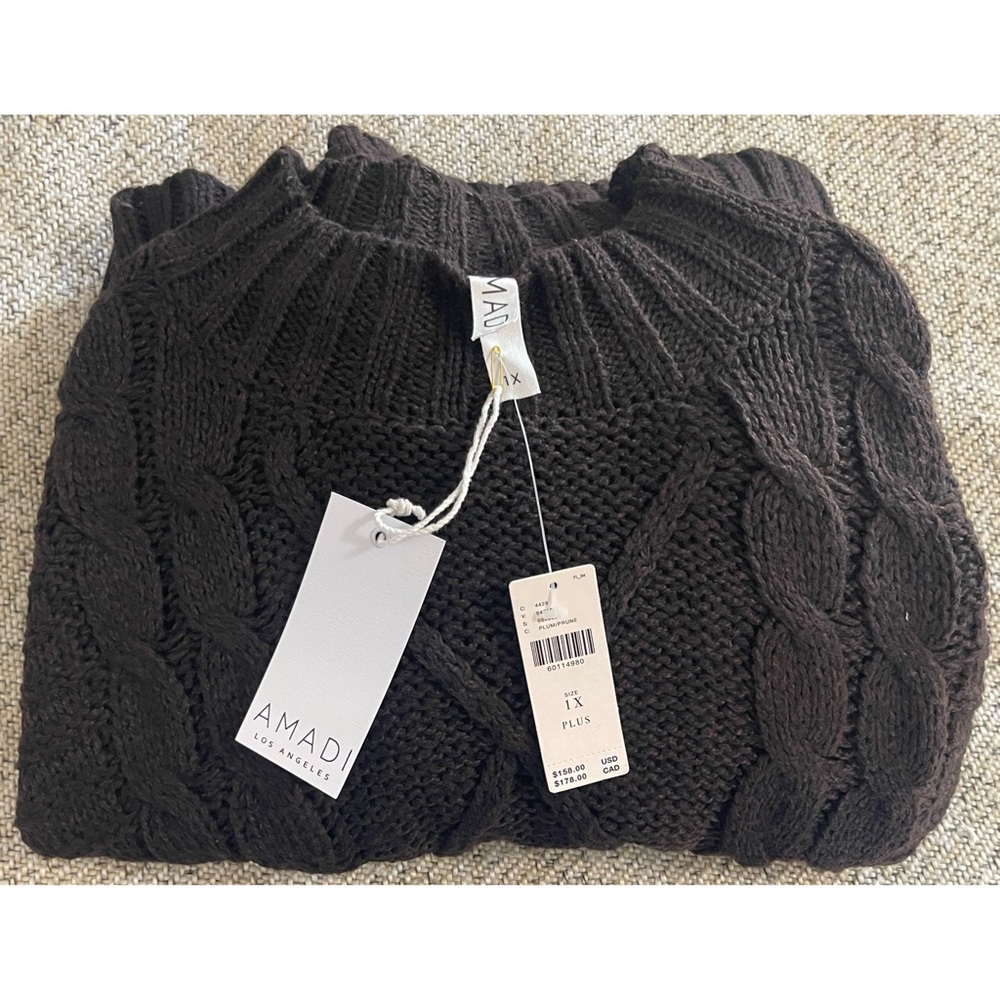 Anthropologie Amadi Leah Cable Knit Sweater Dress NWT SZ 1X - Picture 11 of 15